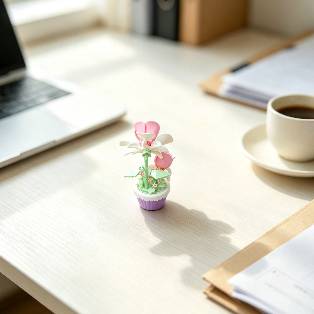 Camellia Plant Potted Building Block Flower Series